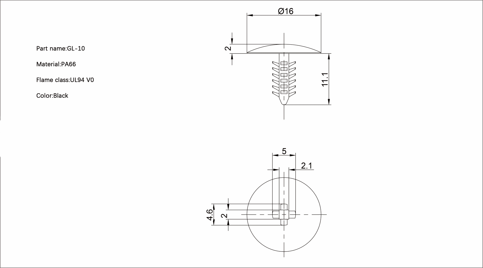 Pine Tree Rivet GL-10